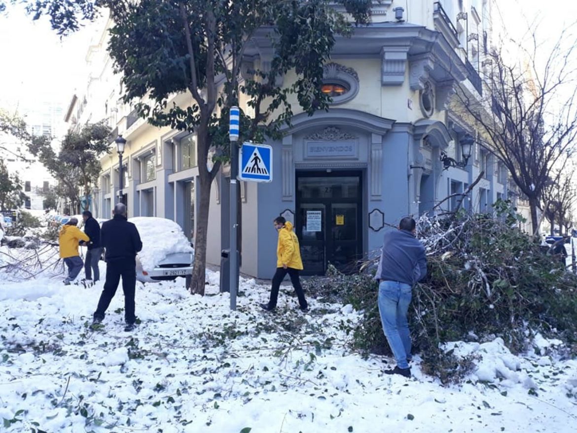 La tempête de neige en Espagne a mobilisé les Ministres Volontaires pour l’aide en urgence